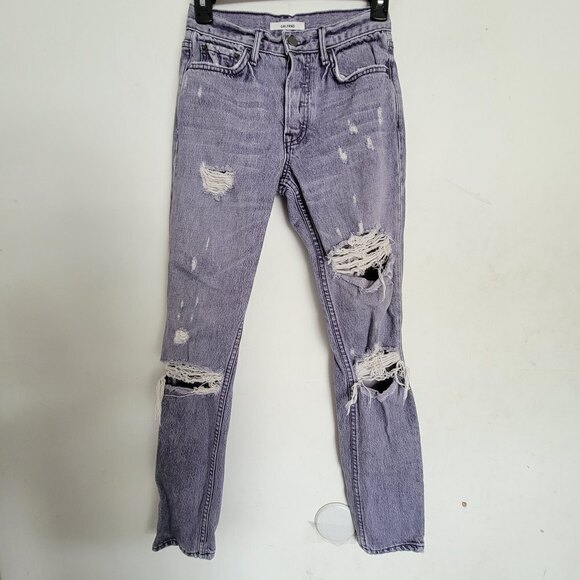 GRLFRND KAROLINA You Got The Look Distressed High Rise Button Fly Jeans Sz 23 - Picture 5 of 16